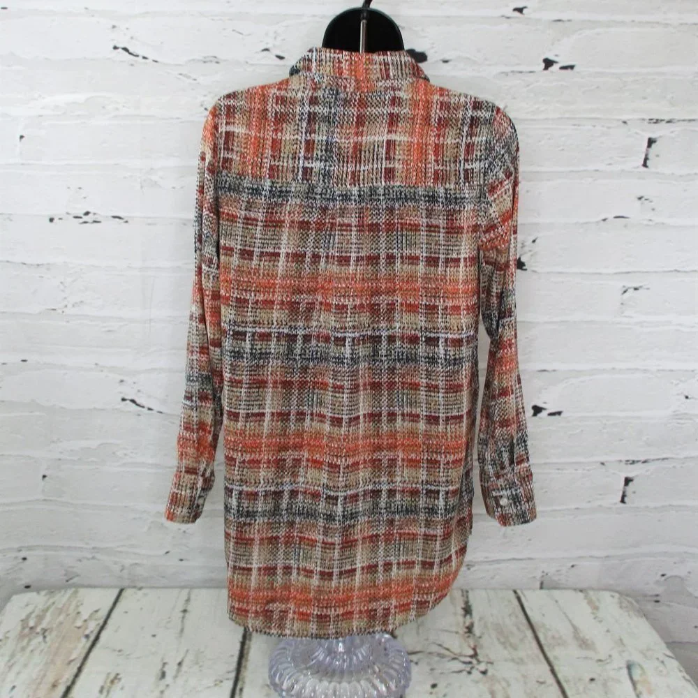 Intro Petites Abstract Print Button Front Top - Picture 3 of 6